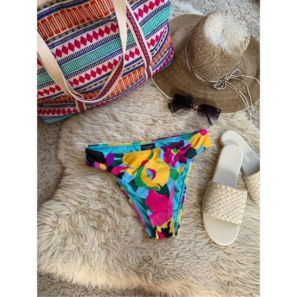 Kate Spade High Cut Bikini Bottom in Multi Color Size S - Picture 12 of 12